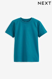 Blue Deep Teal Cotton Short Sleeve T-Shirt (3-16yrs) (D86786) | $6 - $11