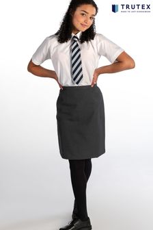 Trutex Grey Back Vent School Skirt