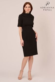 Adrianna Papell Blue Roll Neck Sheath Dress With V-Back (D86847) | €138