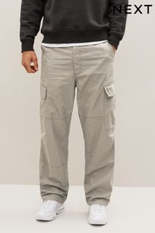 Gris claro - Pantalones cargo de corte holgado en tejido antidesgarro (D86916) | 47 €