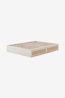 MADE.COM White Washed Oak Effect Pavia Natural Rattan Storage Bed (D86980) | €631 - €693