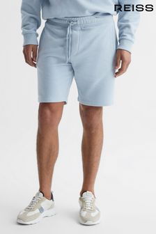 Reiss Ice Blue Henry Garment Dye Jersey Shorts (D87087) | 500 QAR