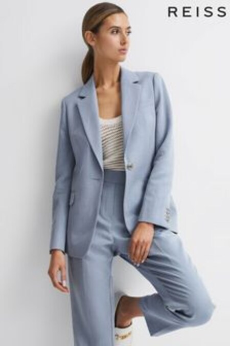 Reiss Pale Blue Shae Single Breasted Tailored Blazer (D87090) | kr2,960