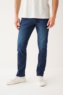 Mid Blue Essential Stretch Slim Fit Jeans (D87205) | KRW32,800