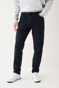 Темно-синий - Стретчевые джинсы зауженного кроя (D87206) | €28
