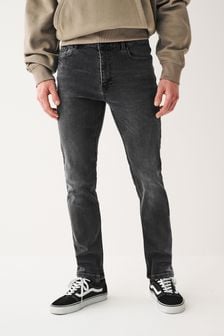 Темно-серый - Зауженные - Базовые эластичные джинсы (D87207) | 13 850 тг