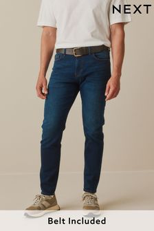Blue Slim Belted Authentic Jeans (D87226) | 223 QAR