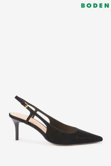 Boden Black Cut-Out Slingback Heels (D87390) | $191