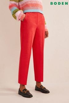 Boden Red Bi-Stretch Straight Trousers (D87411) | €53