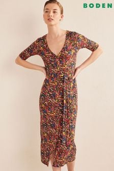 Dżersejowa sukienka midi Boden z guzikami z przodu (D87424) | 300 zł