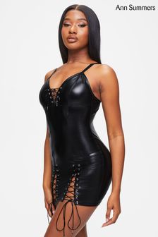 Ann Summers Black Saskia Faux Leather Dress (D87437) | $51