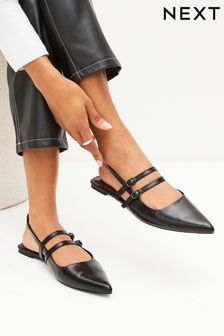 Black Forever Comfort® Double Buckle Slingback Shoes (D87535) | €20