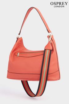 Оранжевый - Кожаная сумка-хобо Osprey London Hendrix (D87735) | €219