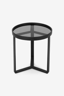 MADE.COM Black/Grey Glass Aula Side Table (D87772) | €251
