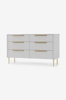 MADE.COM Grey Ebro 6 Drawer Chest of Drawers (D87775) | €870
