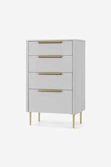 MADE.COM Grey Ebro 4 Drawer Chest of Drawers (D87777) | €718
