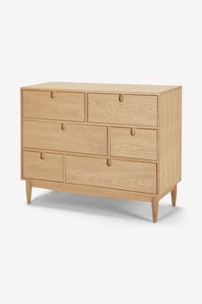 MADE.COM Oak Penn 6 Drawer Wide Chest of Drawers (D87786) | €1,007