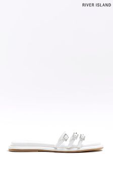 Белые сандалии с пряжками River Island (D87943) | €22