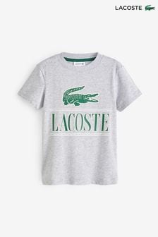 Grau - Lacoste Childrens Large Croc Graphic Logo T-shirt (D87989) | 39 € - 62 €