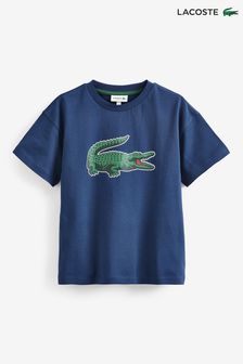 Lacoste - Blu Originals - T-shirt effetto coccodrillo per bambini (D88018) | €37 - €60