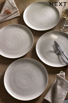 Stone Kya Dinnerware Set of 4 Dinner Plates (D88318) | 147 QAR