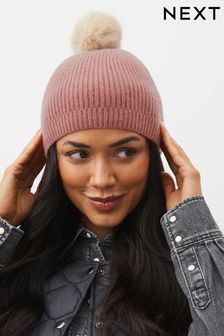 Pink Collection Luxe 30% Cashmere Pom Hat (D88914) | €22