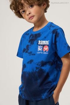 Angel & Rocket Blue Sonic Graphic Tie Dye T-Shirt (D89009) | €21 - €27