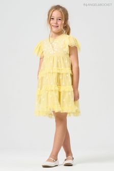 فستان شبكي أصفر مطرز Luisa من Angel & Rocket (D89034) | 196 د.إ - 217 د.إ