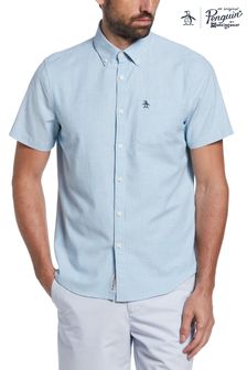 Original Penguin Blue Short Sleeves Oxford Shirt (D89134) | $107