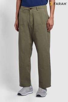 Farah - Anderson groene keperstof utility-chino (D89192) | €55