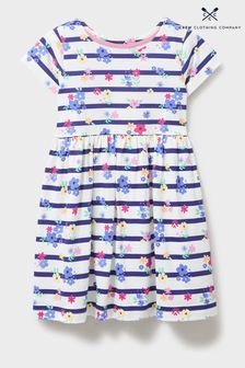 Crew Clothing Company 藍色繽紛條紋棉質A字裙 (D89392) | HK$226 - HK$308