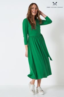 Темно-зеленое платье с запахом Crew Clothing Company (D89401) | €45