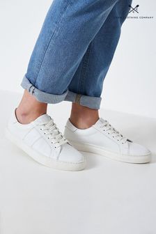 Crew Clothing Company White Leather Trainers (D89450) | 365 QAR