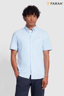 Синий с хромированной отделкой - Рубашка с короткими рукавами Farah Brewer (D89485) | €86