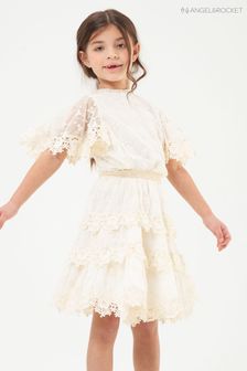 Angel & Rocket Cream Annabelle Mesh Lace Embroidered Top (D89574) | €17.50 - €21.50