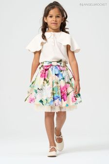 Angel & Rocket Cream Darcy Printed Layered Skirt