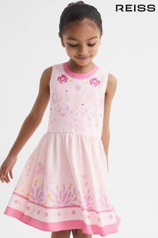 Reiss Pink Mara Junior Sleeveless Floral Print Dress (D89718) | $148