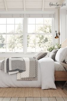 Helena Springfield White Dashed Weave Duvet Cover and Pillowcase Set (D89793) | $76 - $131
