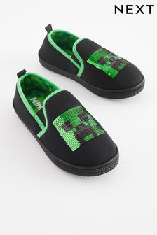 Minecraft Nero/Verde - Minecraft - Pantofole con suola cupsole (D89821) | €24 - €28