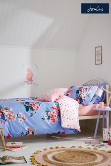 Joules Blue Bakewell Floral Duvet Cover and Pillowcase Set (D89872) | €61 - €74