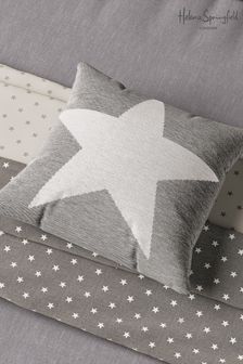 Grey and clearance white star cushion