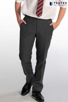 Trutex Senior Boys Grey Slim Leg School Trousers (D89997) | OMR12 - OMR14