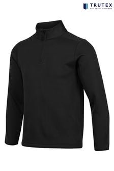 Trutex AKOA Pulse Quarter Zip School Black Sweatshirt (D90003) | €13 - €20