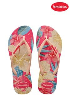 Rosa - Havaianas Sandalen mit Blumenprint in schmaler Passform (D90050) | 47 €