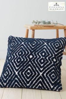 Pineapple Elephant Blue Global Tufted Geo Cushion (D90407) | €23