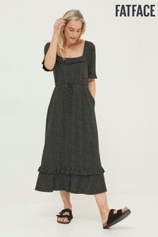 FatFace Black Spot Nikki Jersey Midi Dress (D90567) | €32