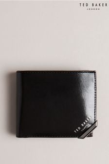 Czarny portfel na bilon Ted Baker Kornerr z metalowym rogiem (D90611) | 380 zł