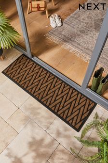 Natural Herringbone Rubber Wide Doormat (D90634) | BGN 84