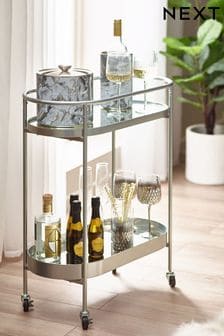 Silver Oval Drinks Trolley (D90956) | 441 QAR