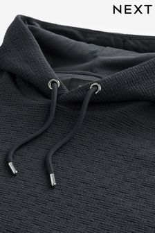 Anthrazitgrau - Kapuzensweatshirt - Strukturierter Überkopf-Kapuzenpullover (D91206) | 24 €